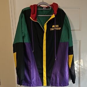 MTV Men's L Multicolor Windbreaker Jacket